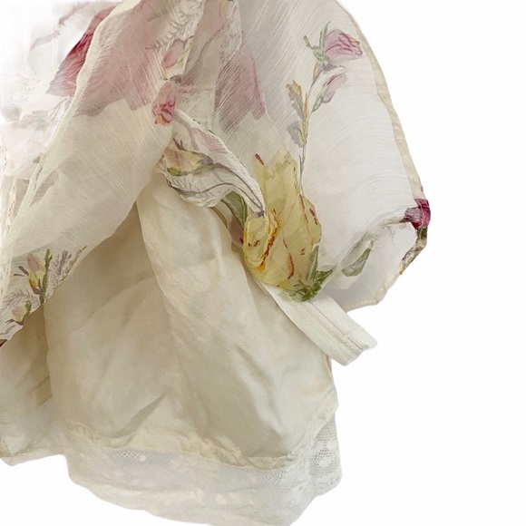new For Love + Liberty by Johnny Was ๐ Romantic Floral Print Silk Cami ๐ Ivory - Picture 10 of 17